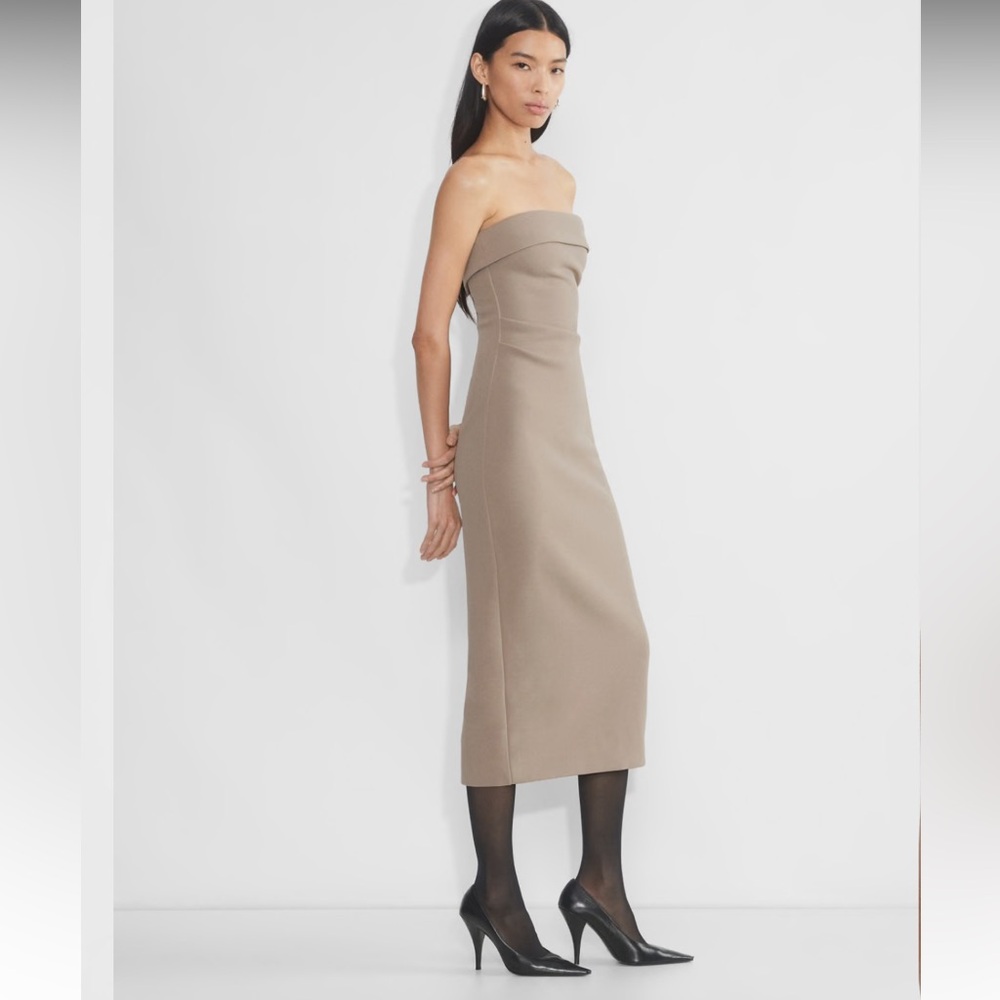 Aritzia Eyecatcher Dress Taupe - Picture 5 of 6